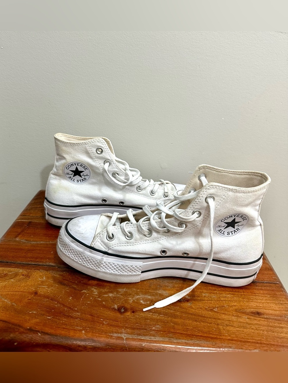 Converse Chuck Taylor All Star Lift White Platform High Top Sneakers